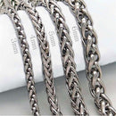 HNSP STAINLESS STEEL TWIST CHAIN NECKLACE FOR MEN - DRE's Electronics and Fine Jewelry