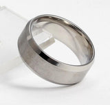 Vnox 316l stainless steel men women ring - silver-size 5 - Men Rings