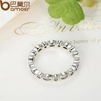 BAMOER 925 Sterling Silver Alluring Brilliant Marquise Stackable Finger Ring PA7130 - DRE's Electronics and Fine Jewelry