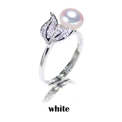 YIKALAISI Pearl jewelry 7-8 mm rings 925 sterling silver jewelry