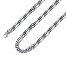 NIBA 3/5/7/8mm wide Men's Chain Collana Uomo 24inch Stainless Steel Silver Plated Cadenas Hombre Necklace Fashion Jewelry - DRE's Electronics and Fine Jewelry