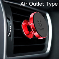 Baseus Magnetic Car Holder For Phone Universal Mobile Cell Stand Air Vent Mount GPS - Red - Accessories