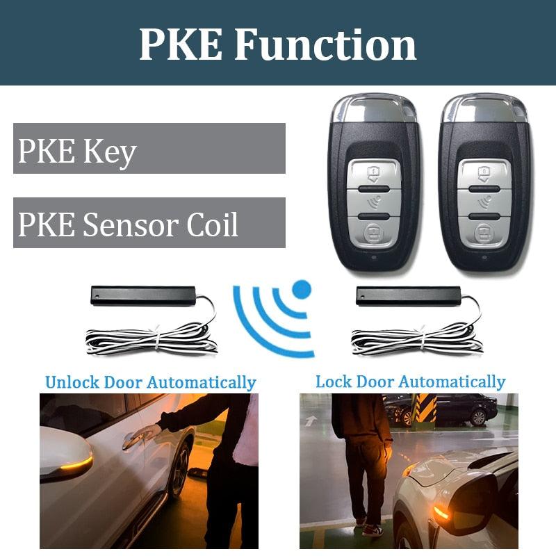 Car Alarm Remote Control PKE Car Keyless Entry Engine Start Alarm System Push Button Remote Starter Stop Auto - DRE's Electronics and Fine Jewelry