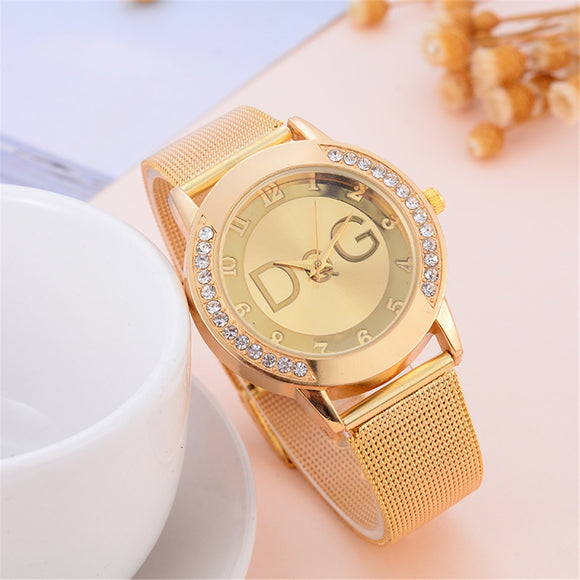 New Fashion European popular style Women Watch Luxury Brand Quartz Watches Reloj Mujer Casual Stainless Steel Wristwatches