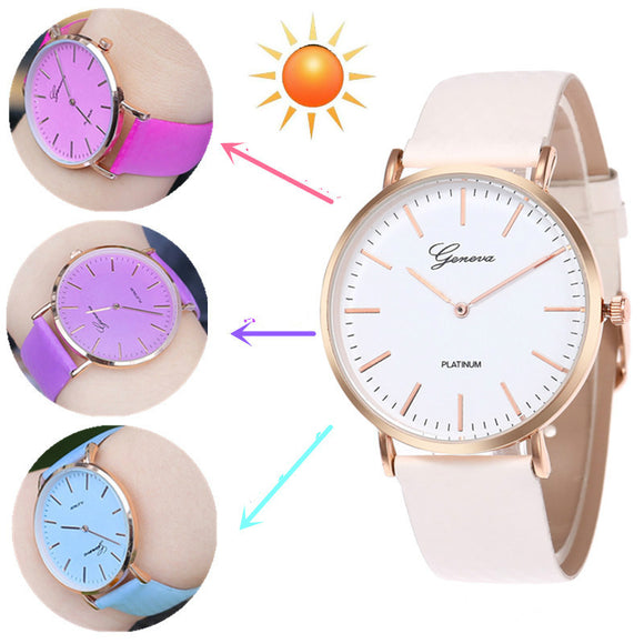 Temperature Change Color Women Watch Sun UV Color Change Men Women Quartz Wristwatches - DRE's Electronics and Fine Jewelry: Online Shopping Mall