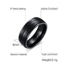 Vnox 8mm Men Ring Titanium Carbide Men's Jewelry - DRE's Electronics and Fine Jewelry