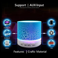 A9 LED Bluetooth Speaker Mini Speakers Hands Free Portable Wireless Speaker With TF Card Mic USB Audio Music Player - DRE's Electronics and Fine Jewelry