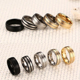 Vnox 8mm Men Ring Titanium Carbide Men’s Jewelry - Rings