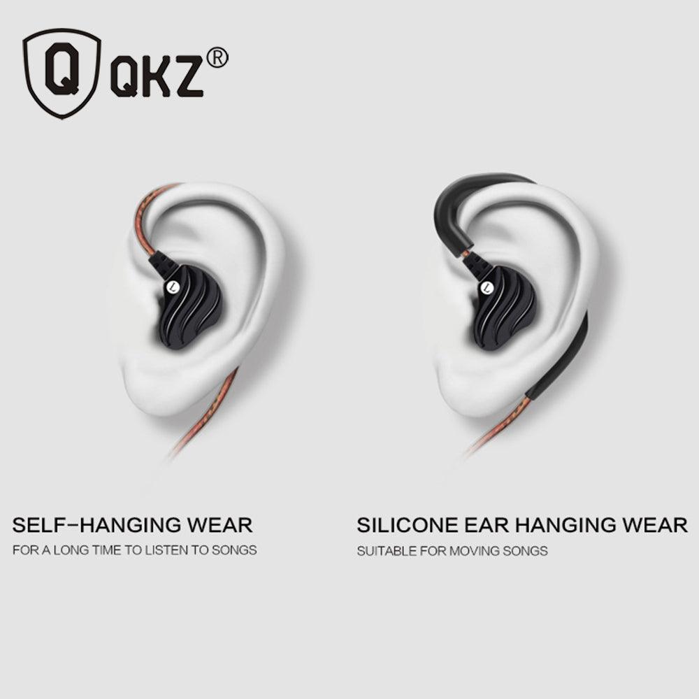 Earphones QKZ KD4 fone de ouvido Mini Dual Driver Original hybrid dual dynamic driver Headphone mp3 DJ Headset auriculares - DRE's Electronics and Fine Jewelry