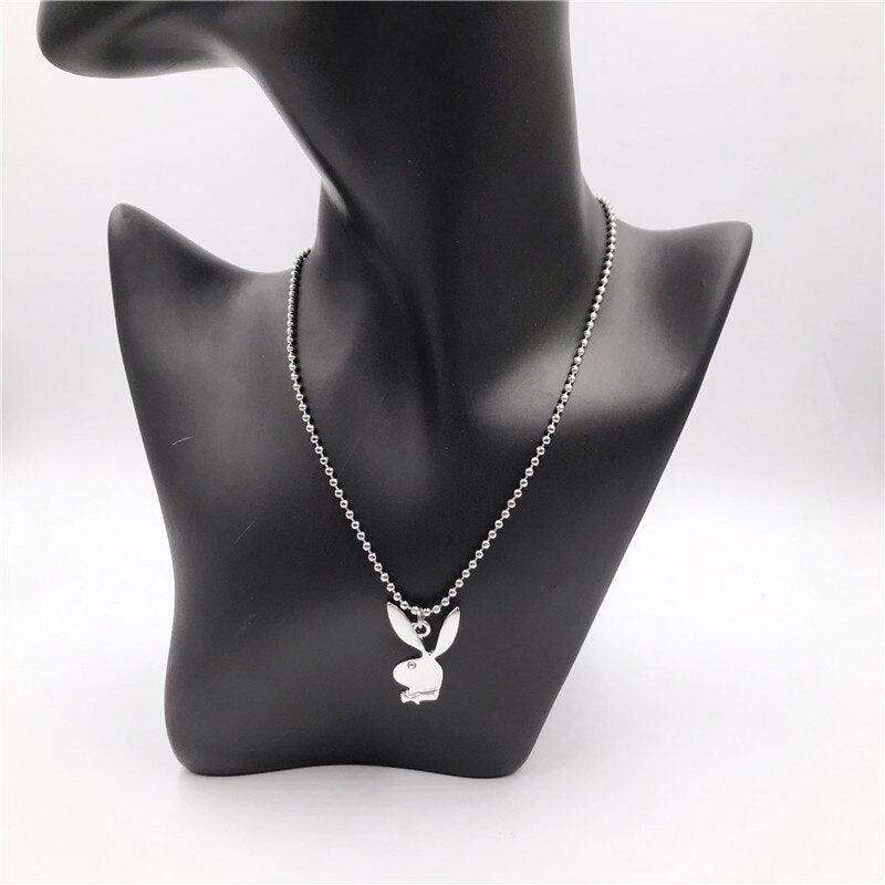 2020 new Women Fashion Cute Long Ear Bunny Pendant Necklaces Charm Playboy Necklace Party Jewelry Collier Femme - DRE's Electronics and Fine Jewelry