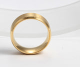 Vnox 316l stainless steel men women ring - gold-size 5 - Men Rings