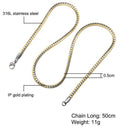 HIP Hop Gold Color Stainless Steel Curb Cuban Link Chain Necklaces Trendy Choker 50CM Long Flat Snake Chain for Men Jewelry - DRE's Electronics and Fine Jewelry