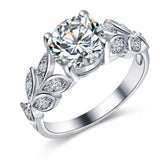 Crystal Silver Cubic Zirconia Wedding Ring - Rings