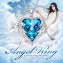 Cdyle Angel Wings Necklace Crystals from Swarovski Necklaces Fashion Jewelry For Women Heart Of Angel Mother's Day Gifts - DRE's Electronics and Fine Jewelry