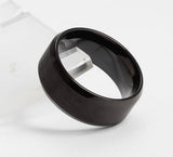 Vnox 316l stainless steel men women ring - black-size 5 - Men Rings
