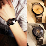 Watc Stainless Steel Watch for Man Quartz Analog Wrist Watch - DRE's Electronics and Fine Jewelry: Online Shopping Mall