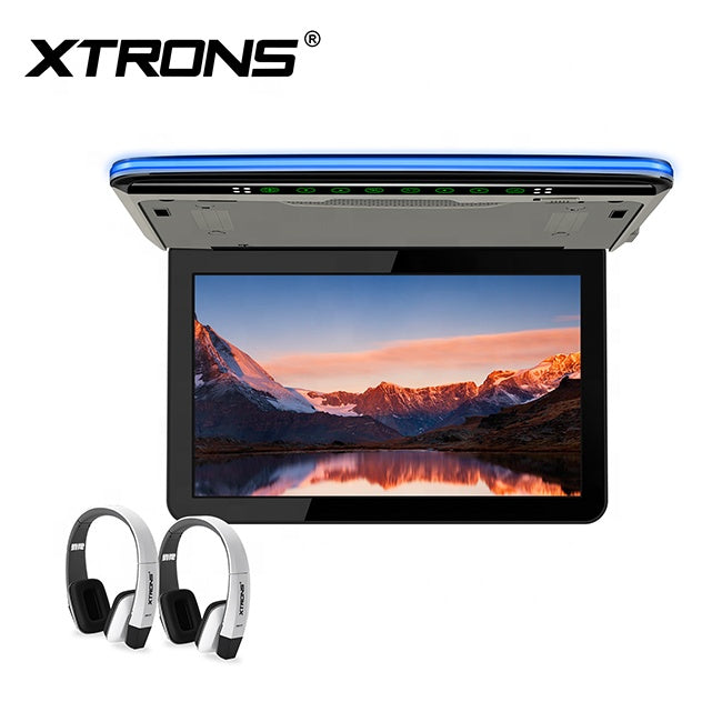 XTRONS 13.3 inch FHD screen user manual car mp5 player with IR FM transmitter,  car overhead monitor