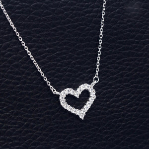 DXJEL Republic Dropship Suppliers 100% 925 Sterling Silver Love Heart Necklaces for Women Vip Link Dropshipping Center 2020