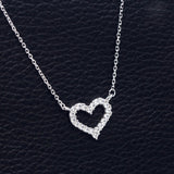 DXJEL Republic Dropship Suppliers 100% 925 Sterling Silver Love Heart Necklaces for Women Vip Link Dropshipping Center 2020