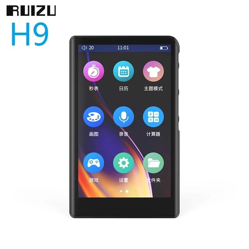 RUIZU H9 Metal MP4 Music Player BT V5.0 Built-in Speaker 3.8inch Full Touch Screen Support FM Radio,Recording,Video,E-book