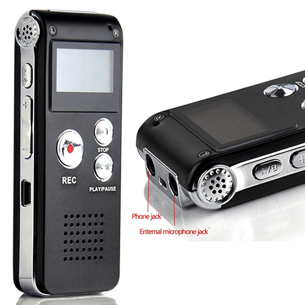 8GB  Voice Activated Recorder Lectures Meetings Interviews Digital Voice Recorder Audio Recorder Mini Portable Tape Dictaphone