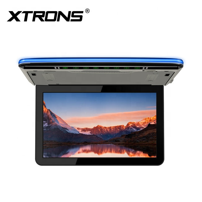 XTRONS 13.3 inch FHD screen car tv screen monitor with IR FM transmitter,  car advertising screen