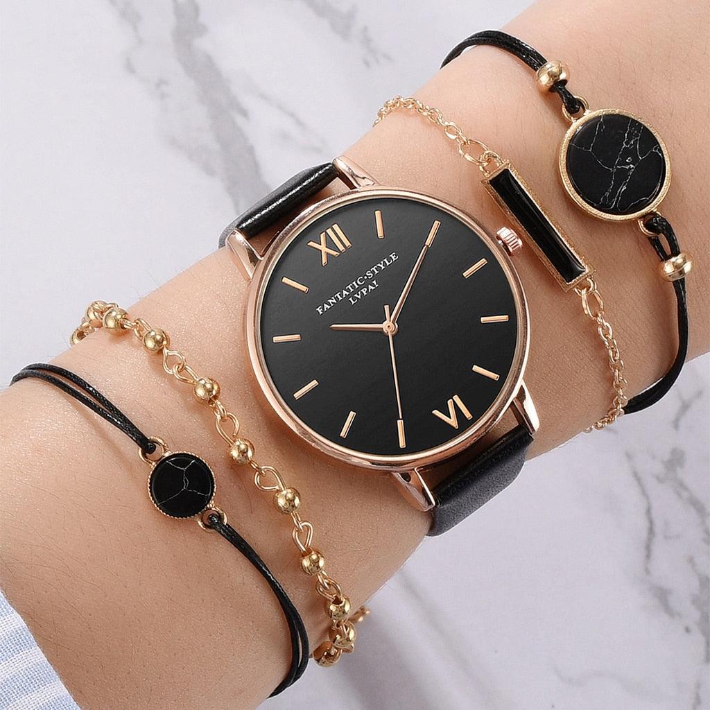 5pcs Women's Luxury Watch Set - Gift For Her