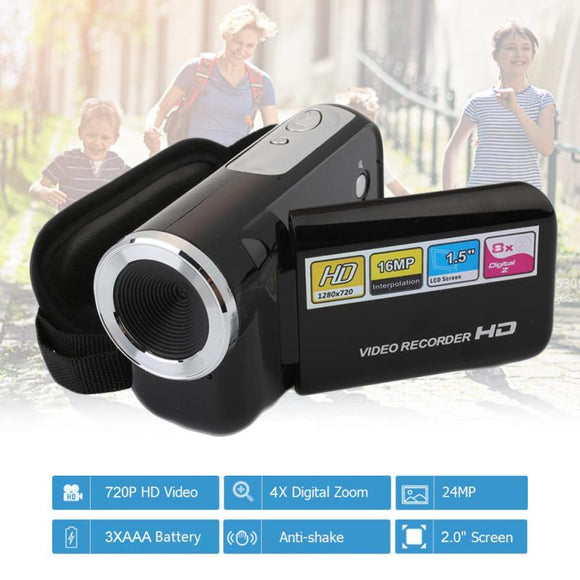 Digital Camera Camcorde Portable Video Recorder 4X Digital Zoom Display 16 Million With LCD Screen 2 Inch HD Camcorder Dash Cam