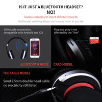 MH7 Wireless Headphones Bluetooth Headset Foldable Stereo Gaming Earphones With Microphone Support TF Card For IPad Mobile Phone - DRE's Electronics and Fine Jewelry