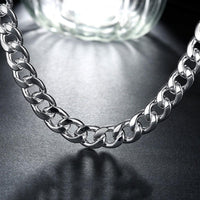 Men's 24 '' 60cm 10mm N925 Sterling Silver color Necklace 115g Solid Snake Chain N011 Gift Pouches - DRE's Electronics and Fine Jewelry