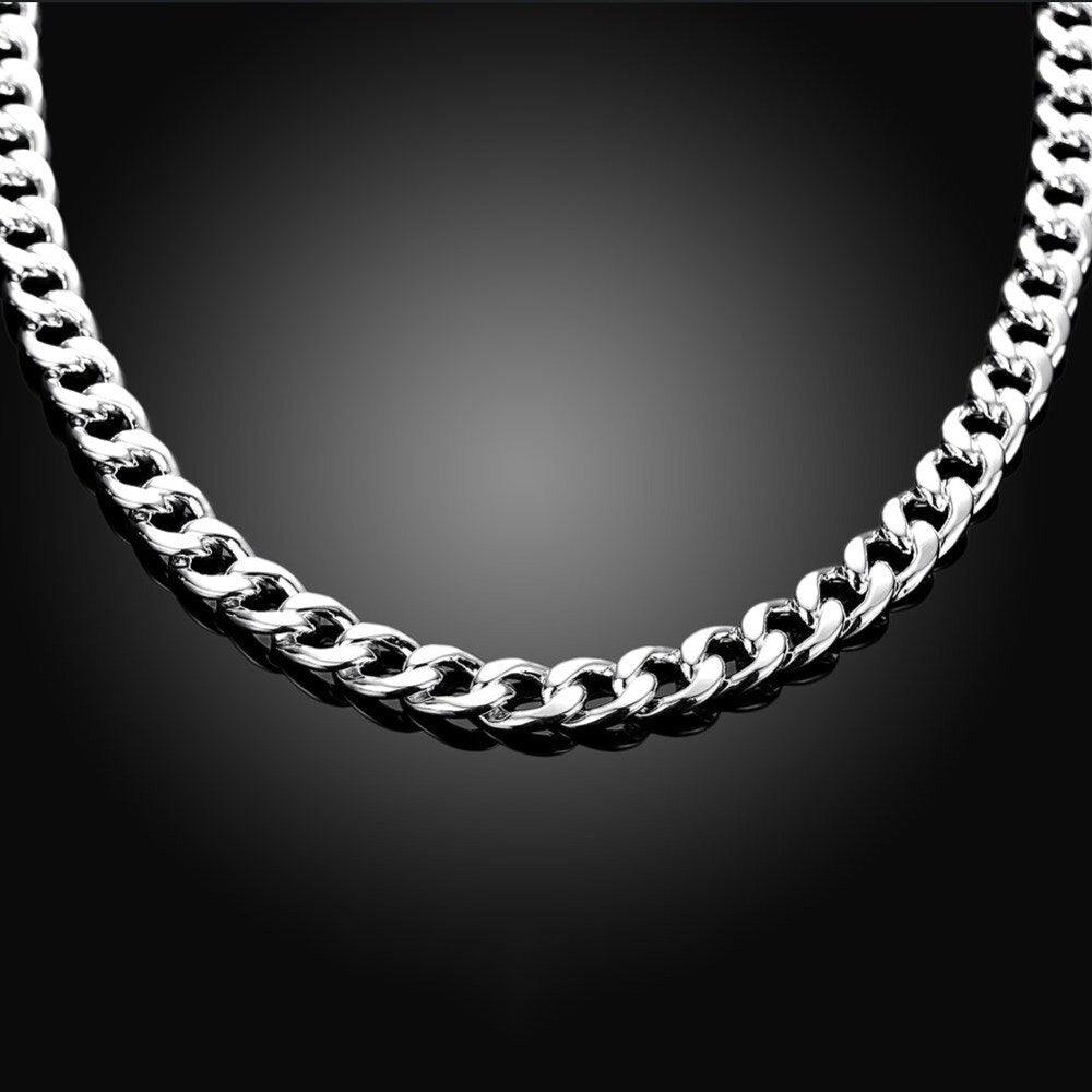 Men's 24 '' 60cm 10mm N925 Sterling Silver color Necklace 115g Solid Snake Chain N011 Gift Pouches - DRE's Electronics and Fine Jewelry