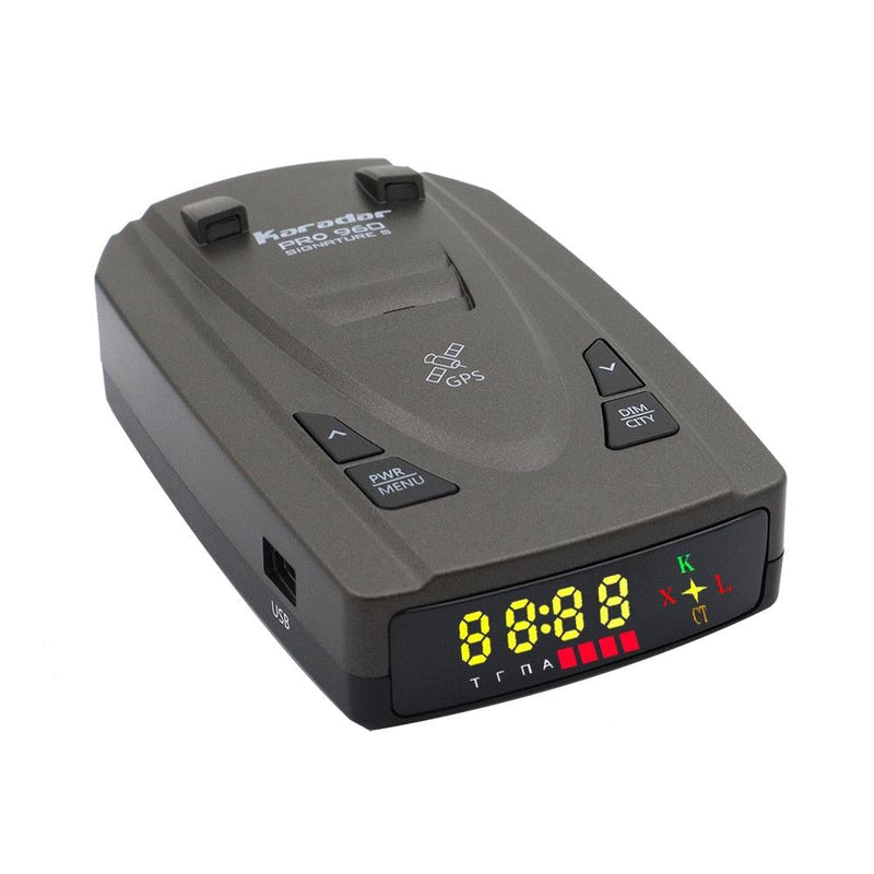 Karadar Pro960 Small 2 in 1 Antiradar For Car 360 Laser Speed Detection Device Russian Voice Car Alarms With Signature GPS