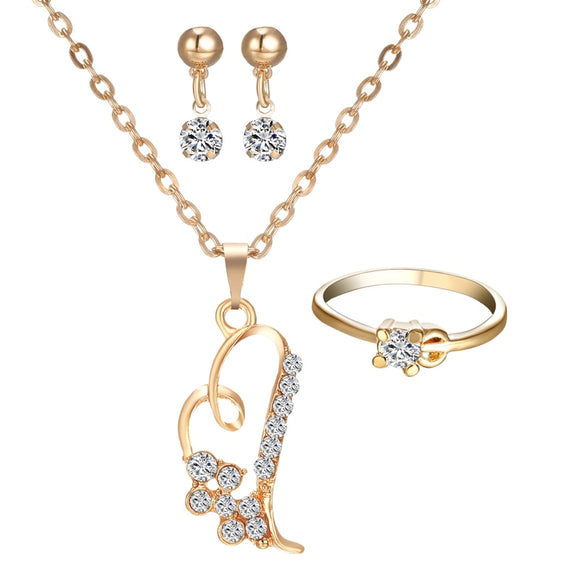 Romantic Heart Pendant Necklaces Jewelry Set - Sets