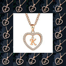 Romantic Love Pendant Necklace For Girls 2019 Women Rhinestone Initial Letter Necklace Alphabet Gold Collars Trendy New Charms - DRE's Electronics and Fine Jewelry