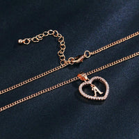 Romantic Love Pendant Necklace For Girls 2019 Women Rhinestone Initial Letter Necklace Alphabet Gold Collars Trendy New Charms - DRE's Electronics and Fine Jewelry