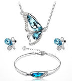 Butterfly Jewelry Sets Necklace Earring Bracelet