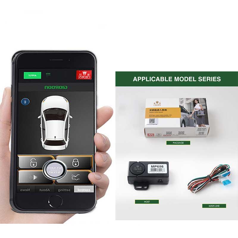 Universal Smart Key Central Locking Door Lock SmartPhone APP Auto Remote Keyless System Passive Trunk Car Alarm System MP686B - DRE's Electronics and Fine Jewelry