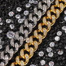 13mm Cuban Miami Link Rhinestones Necklace Chain Full Bling Bling Punk Choker Bling Bling Charms Hiphop Jewelry - DRE's Electronics and Fine Jewelry