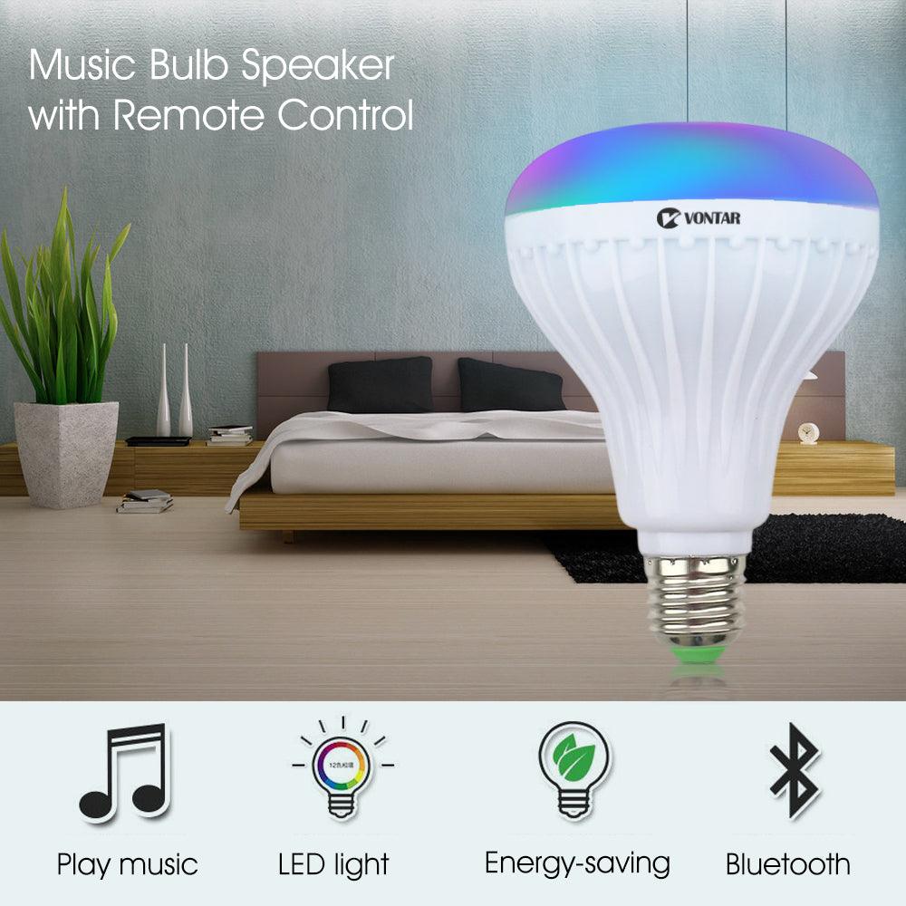 E27 B22 Wireless Bluetooth Speaker+12W RGB Bulb LED Lamp 110V 220V Smart Led Light Music Player Audio with Remote Control - DRE's Electronics and Fine Jewelry