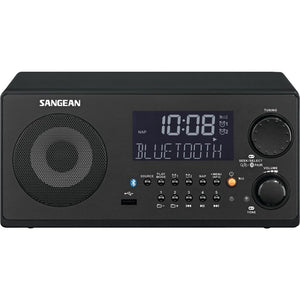 Sangean WR22BK FM-RBDS/AM/USB Bluetooth Digital Tabletop Radio with Remote