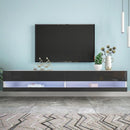 180 Wall Mounted Floating 80 inches TV Stand with 20 Color LEDs - DRE's Electronics and Fine Jewelry