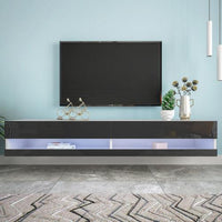 180 Wall Mounted Floating 80 inches TV Stand with 20 Color LEDs - DRE's Electronics and Fine Jewelry