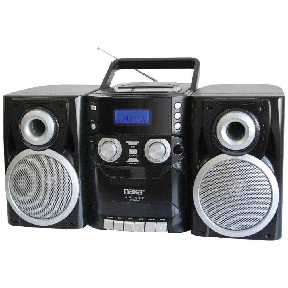 Naxa NPB426 Portable CD Player with AM/FM Radio, Cassette & Detachable Speakers - DRE's Electronics and Fine Jewelry