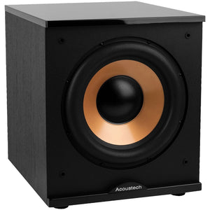 BIC America H-100II 500-Watt Acoustech 12" Front-Firing Powered Subwoofer with Black Lacquer Top