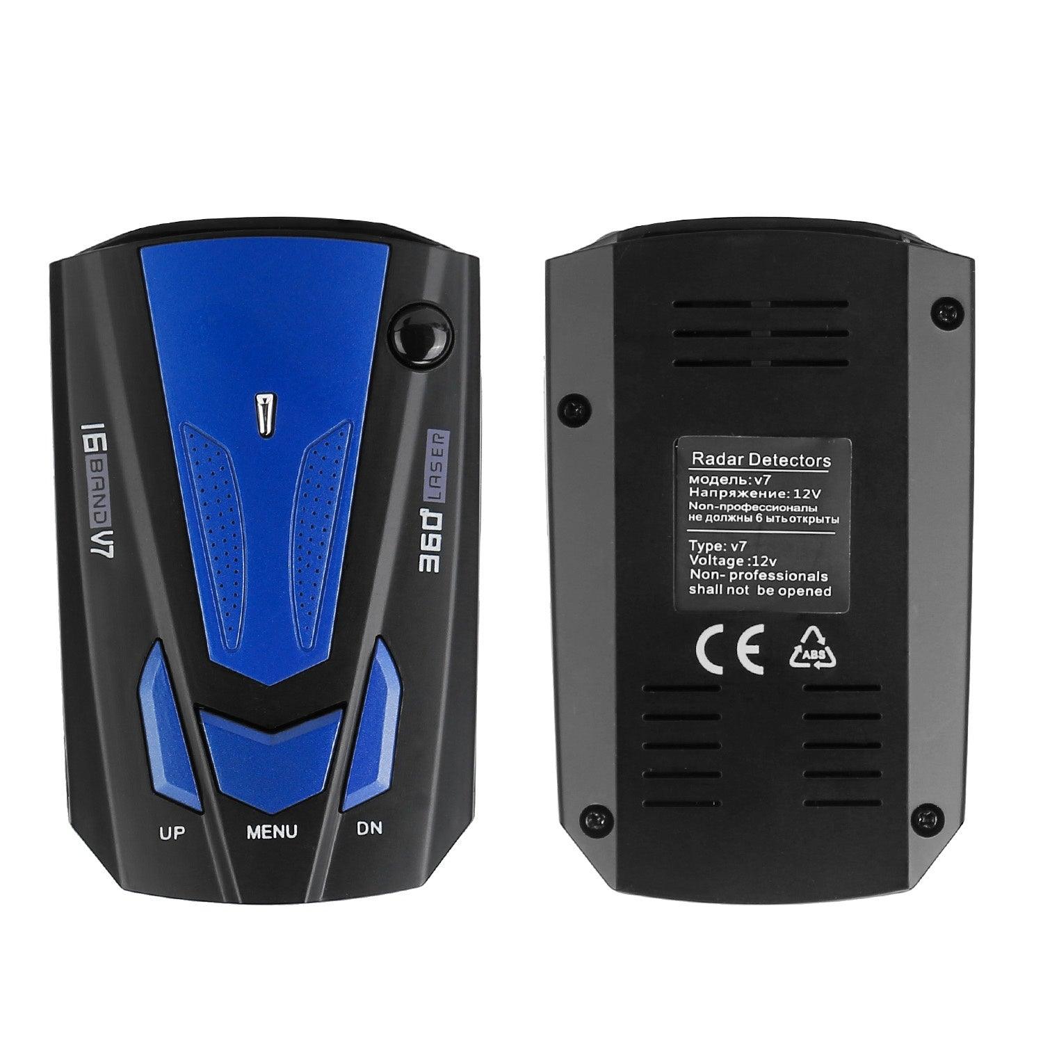 Radar Detector Car 16 Band V7 Speed Safety Voice Alert Car Radar LED Display City Highway Mode Auto 360° Detection