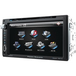 Power Acoustik 6.5" Double-din In-dash Lcd Touchscreen Dvd Receiver (with Bluetooth)
