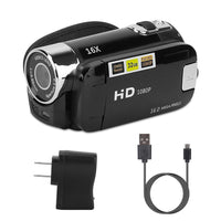 HD 1080P Digital Video Camcorder 2.7in 16X Zoom DV Camera 270° Rotation Rechargeable Kid Camera w/Fill Light Selfie - DRE's Electronics and Fine Jewelry