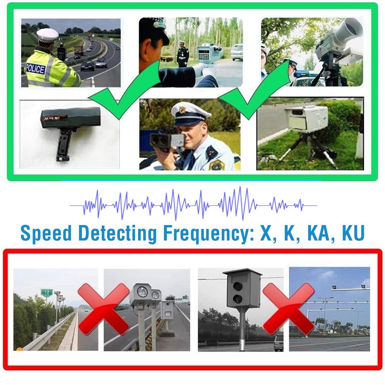 Radar Detector Car 16 Band V7 Speed Safety Voice Alert Car Radar LED Display City Highway Mode Auto 360° Detection