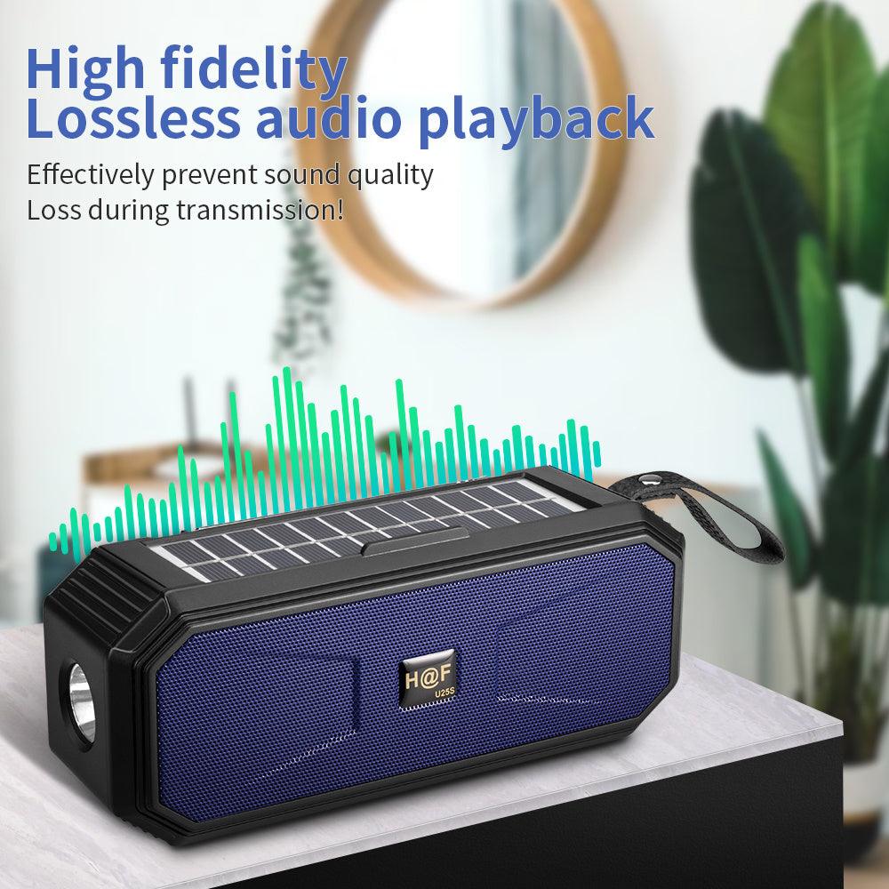 Cyboris Wireless Bluetooth Speaker FM Full Screen Elderly Machine Outdoor Lighting Portable Solar Audio TF Card - DRE's Electronics and Fine Jewelry