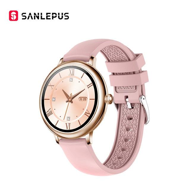 2020 SANLEPUS Stylish Women's Smart Watch Luxury Waterproof Wristwatch Stainless Steel Casual Girls Smartwatch For Android iOS - DRE's Electronics and Fine Jewelry